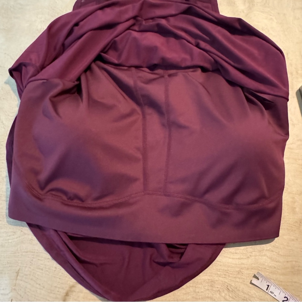 SHEBIRD Freedom Racerback TANK Top Built-In Bra Maroon size 9 (XXXL) Athletic - Picture 5 of 9